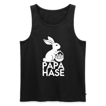 Doux lapin de Pâques oeuf de Pâques Joyeuses Pâques - Débardeur bio Premium Homme - noir - Devant - AI Model Male 178 light (178cm)