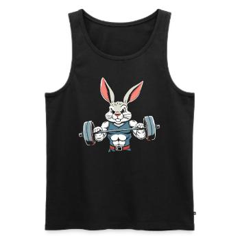 Osterhase Auf Pump Gym - Männer Premium Bio Tank Top - Schwarz - Vorne - Michal (187cm)