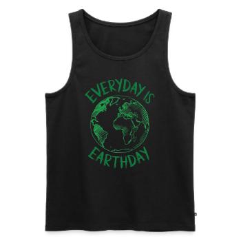 Every Day Is Earth Day - Men's Premium Organic Tank Top - black - Front - AI Model Male 178 light (178cm)