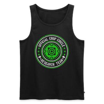 Offizielles Forschungsteam des Kornkreises | Außerirdische Nachricht - Männer Premium Bio Tank Top - Schwarz - Vorne - AI Model Male 178 light (178cm)