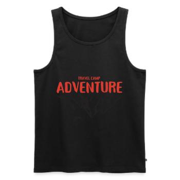 Travel Camp Adventure - Camping Outdoor - Men's Premium Organic Tank Top - black - Front - Michal (187cm)