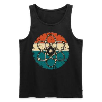 Retro Atom Art Biology Physics Chemistry Science - Männer Premium Bio Tank Top - Schwarz - Vorne - Michal (187cm)