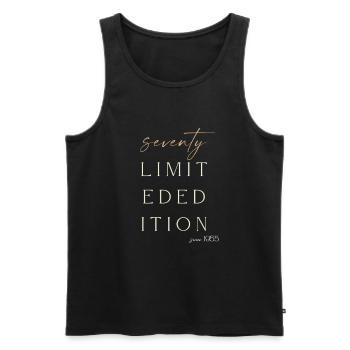 70th Birthday limited edition since 1955 Gift - Men's Premium Organic Tank Top - black - Front - Michal (187cm)
