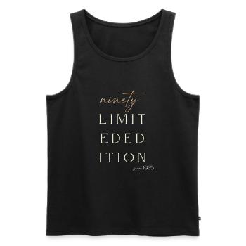 90th Birthday limited edition since 1935 Gift - Men's Premium Organic Tank Top - black - Front - Michal (187cm)