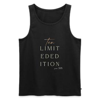 10th Birthday limited edition since 2015 Gift - Men's Premium Organic Tank Top - black - Front - Michal (187cm)
