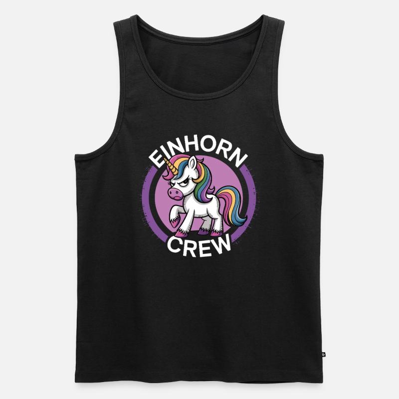 Einhorn crew - Männer Premium Bio Tank Top - Schwarz