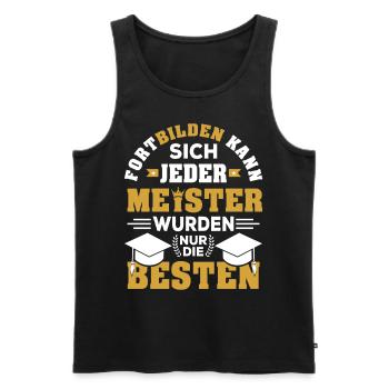 Meister Meisterprüfung Prüfung Kfz Auto Geschenk - Männer Premium Bio Tank Top - Schwarz - Vorne - Michal (187cm)