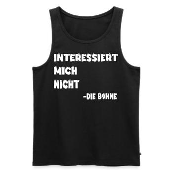 Interessiert mich nicht - Männer Premium Bio Tank Top - Schwarz - Vorne - Michal (187cm)