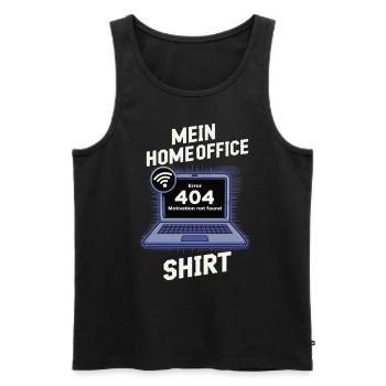 Chemise de bureau à domicile - Débardeur bio Premium Homme - noir - Devant - AI Model Male 178 light (178cm)