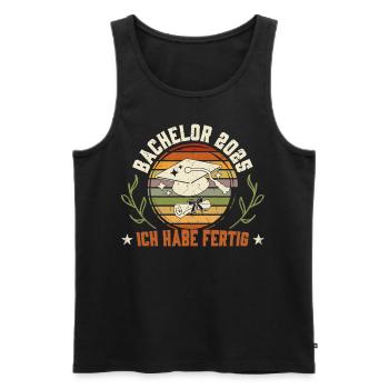 BACHELOR 2025 ICH HABE FERTIG Lustiges Bachelor - Männer Premium Bio Tank Top - Schwarz - Vorne - AI Model Male 178 light (178cm)