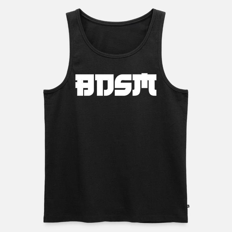 Schrift Design "BDSM" - Männer Premium Bio Tank Top - Schwarz
