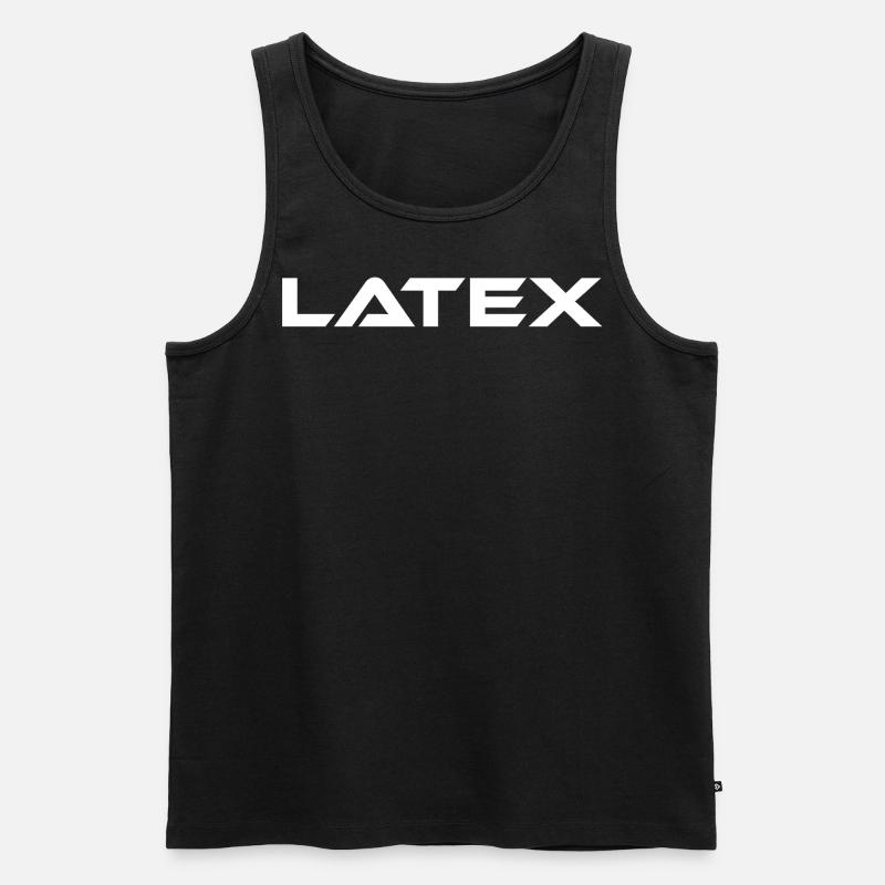 Schrift Design "Latex" - Männer Premium Bio Tank Top - Schwarz