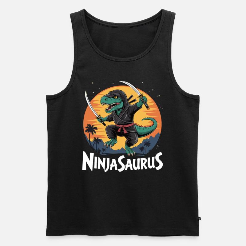 Ninjasaurus - Men's Premium Organic Tank Top - black