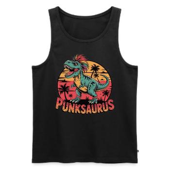 Punksaurus - Men's Premium Organic Tank Top - black - Front - Michal (187cm)