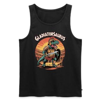 Gladiatorsaurus - Débardeur bio Premium Homme - noir - Devant - AI Model Male 178 light (178cm)