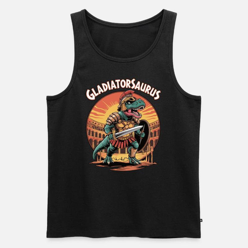 Gladiatorsaurus - Débardeur bio Premium Homme - noir