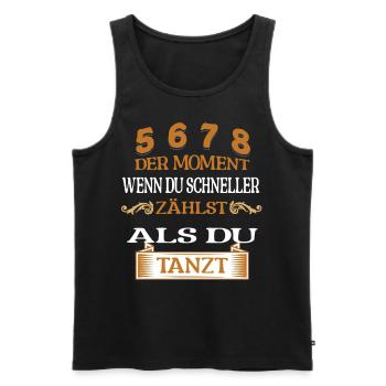 Country Western Dancing Cowboy Line Dance - Men's Premium Organic Tank Top - black - Front - Michal (187cm)