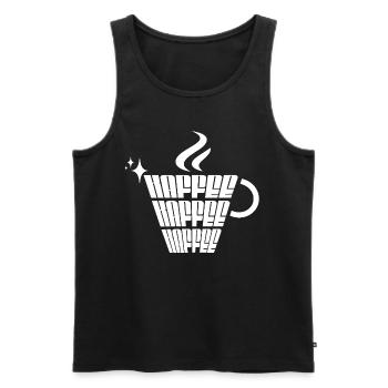 Coffee Coffee Coffee - Men's Premium Organic Tank Top - black - Front - AI Model Male 178 light (178cm)