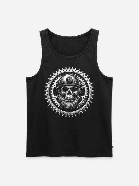 Skull'n'Sprocket - Männer Premium Bio Tank Top - Schwarz