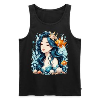 Magische Manga-Meerjungfrau - Männer Premium Bio Tank Top - Schwarz - Vorne - AI Model Male 178 light (178cm)