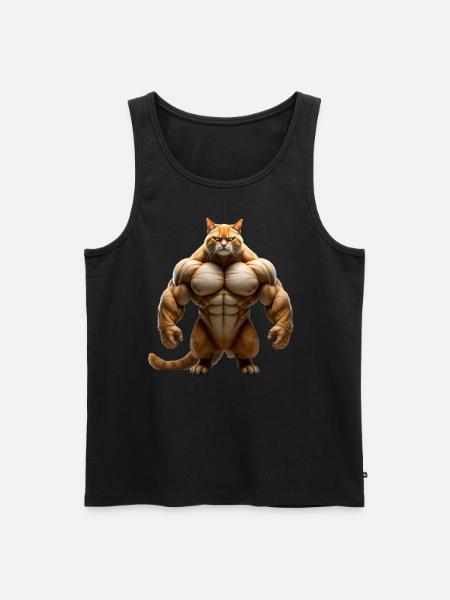 Musclecat - Men's Premium Organic Tank Top - black