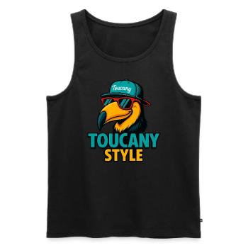 Toucany Style - Débardeur bio Premium Homme - noir - Devant - Michal (187cm)