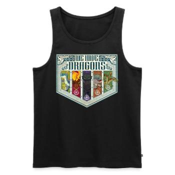 Drachenzähmen Leicht Gemacht We Have Dragons - Männer Premium Bio Tank Top - Schwarz - Vorne - Michal (187cm)