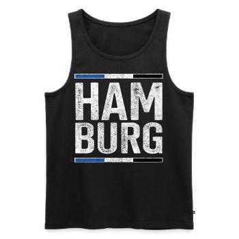 Hamburg Aufstieg 2025 Hamburg Hamburger Moin - Männer Premium Bio Tank Top - Schwarz - Vorne - Michal (187cm)