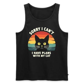 Sorry, I Can't – Cat Lover Vibes - Männer Premium Bio Tank Top - Schwarz - Vorne - AI Model Male 178 light (178cm)