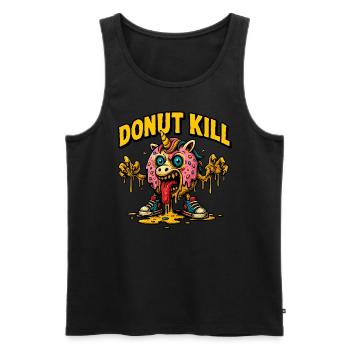 DONUT KILL - Männer Premium Bio Tank Top - Schwarz - Vorne - AI Model Male 178 light (178cm)