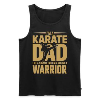 Karate Dad - Raising a Warrior - Men's Premium Organic Tank Top - black - Front - AI Model Male 178 light (178cm)