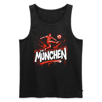 München Fußball Fan - Männer Premium Bio Tank Top - Schwarz - Vorne - Michal (187cm)