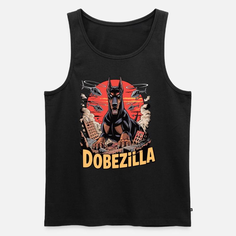 Dobezilla – Der Wachhund der Apokalypse - Männer Premium Bio Tank Top - Schwarz