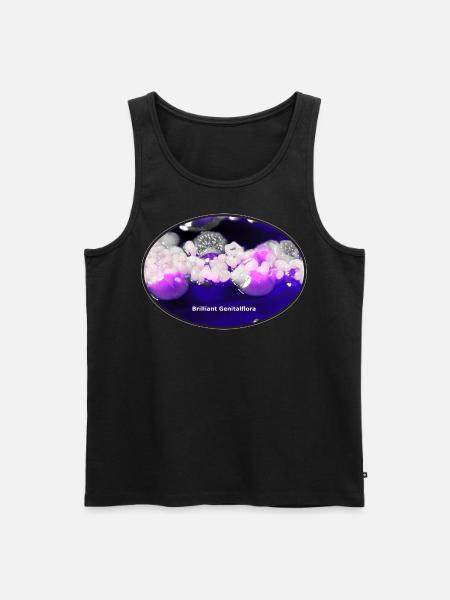 Brilliant Genitalflora - Männer Premium Bio Tank Top - Schwarz