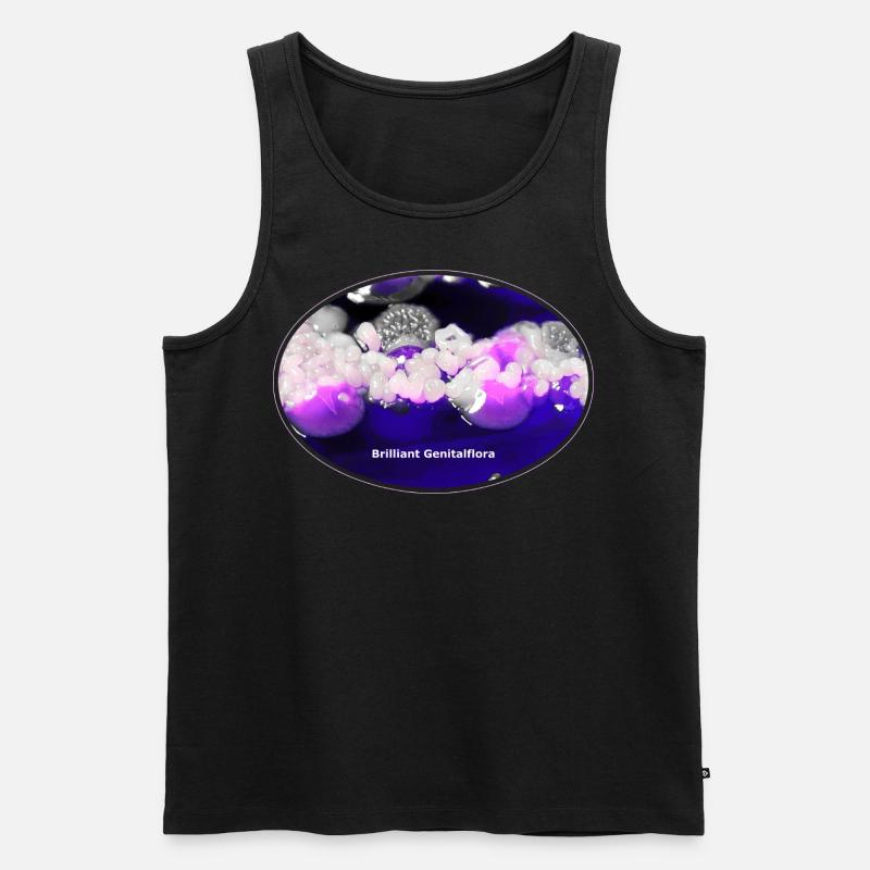 Brilliant Genitalflora - Männer Premium Bio Tank Top - Schwarz