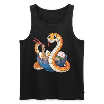 Drôle Ramen Snake Noodle Lover Kawaii Food Gifts - Débardeur bio Premium Homme - noir - Devant - Michal (187cm)