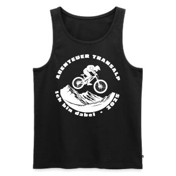 Abenteuer Transalp - Ich bin dabei 2025 - Fahrrad - Männer Premium Bio Tank Top - Schwarz - Vorne - AI Model Male 178 light (178cm)
