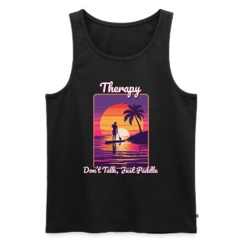 SUP - Therapy - Saying - Men's Premium Organic Tank Top - black - Front - Michal (187cm)