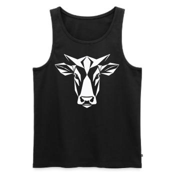 Bulle Polygon -Farm Farmer - Men's Premium Organic Tank Top - black - Front - AI Model Male 178 light (178cm)