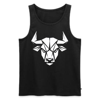 Polygone du Bull Evil Eye - Débardeur bio Premium Homme - noir - Devant - AI Model Male 178 light (178cm)