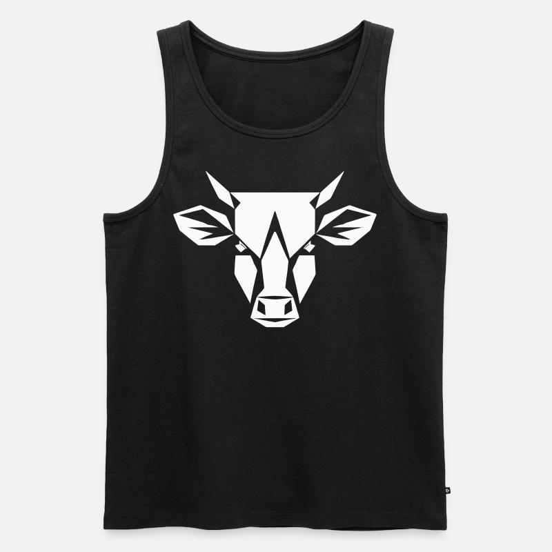 Bulle Polygon - Landwirtschaft Design - Männer Premium Bio Tank Top - Schwarz