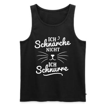 Ich schnarche nicht, ich schnurre - Schlafshirt - Männer Premium Bio Tank Top - Schwarz - Vorne - Michal (187cm)