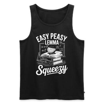 Easy peasy lemma squeezy - Men's Premium Organic Tank Top - black - Front - AI Model Male 178 light (178cm)