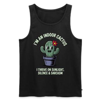 I’m an Indoor Cactus – Stachelige Zimmerpflanze - Männer Premium Bio Tank Top - Schwarz - Vorne - Michal (187cm)