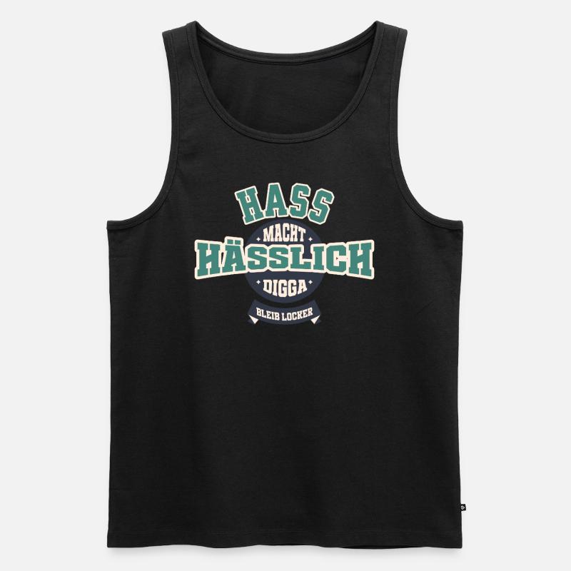 Hate makes ugly - Men's Premium Organic Tank Top - black
