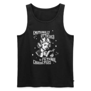 Retro Buch Humor für Vintage Bücher Nerds - Männer Premium Bio Tank Top - Schwarz - Vorne - AI Model Male 178 light (178cm)