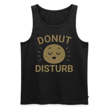 Donut Disturb - Men's Premium Organic Tank Top - black - Front - AI Model Male 178 light (178cm)