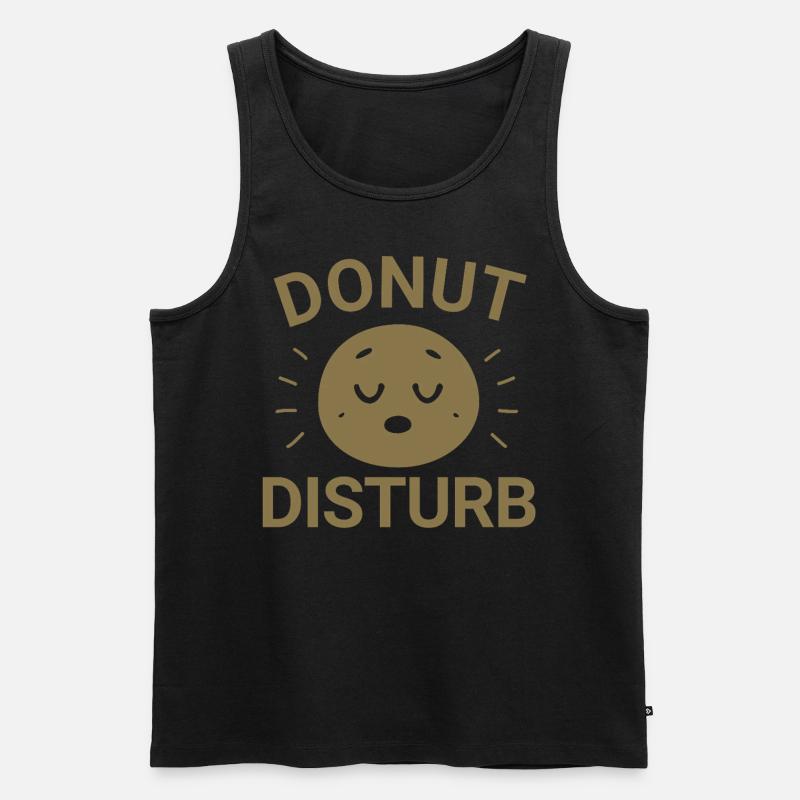 Donut Disturb - Männer Premium Bio Tank Top - Schwarz