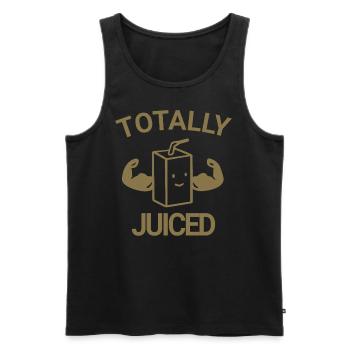 Totally juiced - Men's Premium Organic Tank Top - black - Front - AI Model Male 178 light (178cm)