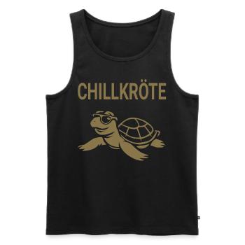 Chillige Schildkröte - Männer Premium Bio Tank Top - Schwarz - Vorne - AI Model Male 178 light (178cm)